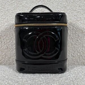 Authentic Pre-Owned Chanel Black Patent Leather Vanity Bag
